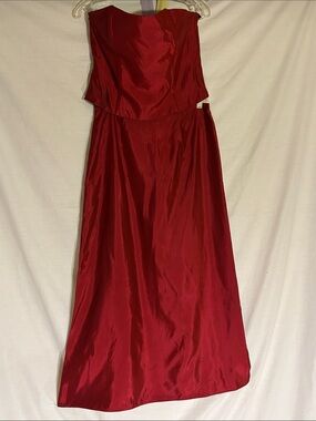 Jessica McClintock Y2K Red Satin 2 Piece Dress Size 12- Excellent Condition!
